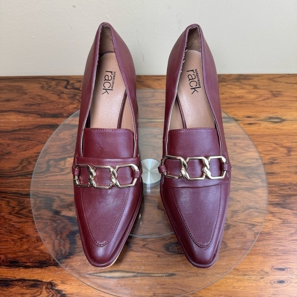 Nordstrom Rack Oslo Block Heel Pump in Burgundy - Picture 7 of 16